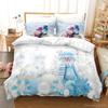 Pretty Winter Snowman 3d Bedding Set Printed Duvet Cover Set with Pillowcase Twin Full Queen King Boys Gilrs Bedroom Decoration