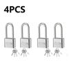 Навесные замки с длинной дужкой и ключами — прочная нержавеющая сталь марки 304, идеально подходят для сараев, шкафчиков в спортзалах, заборов и гаражей