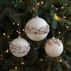 Christmas Ball Ornaments Glitter Sequin Faux Pearl Hanging Ball Decoration Shatterproof Foam Ball Christmas Tree Ornaments