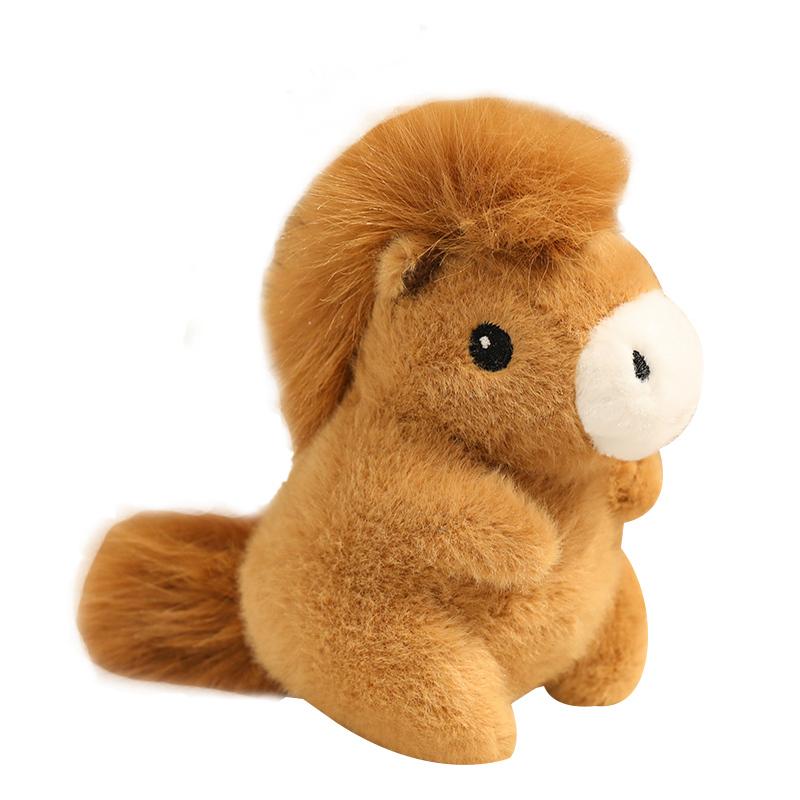 Cute Chubby Little Horse Plush Doll Soft Stuffed Baby Palm Pet Desktop Decor New Year Mascot 2026 Pretty New Baby Toy