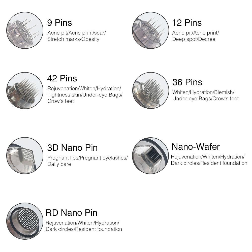 Доктор. Ручка A7 Профессиональная ручка с микроиглами с 12 шт. картриджами Derma Rolling Микроигольная терапевтическая система Уход за кожей Инструмент для красоты