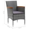 VidaXL Mobilier à Dîner de Jardin et Coussins 7 pcs Ensemble de Salle à Manger de Patio Table et Chaises d'Extérieur Balcon 3095007