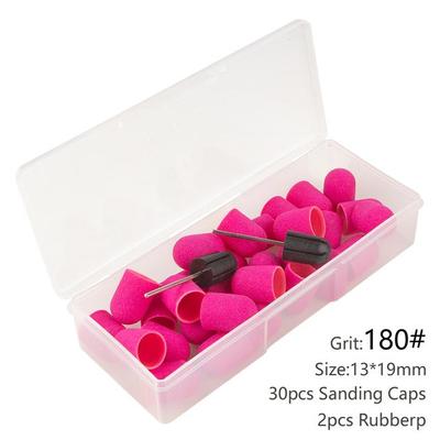 50 шт., шлифовальные колпачки для дизайна ногтей с коробкой для хранения, песочные ленты для ногтей, бит для педикюра, уход за ногами, удаление омертвевшей кожи с кутикулой