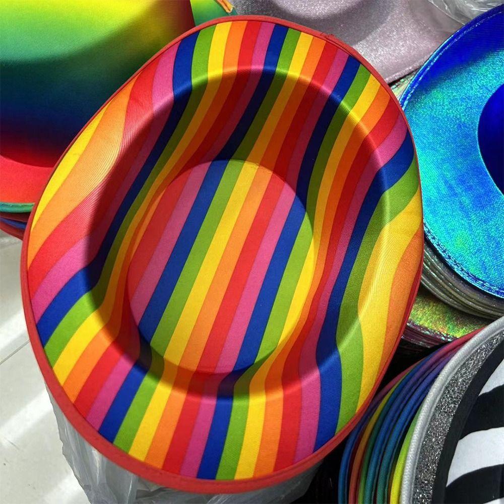 Striped Rainbow Top Hat Rainbow Striped Magic Hat New Stage Hat  Photo Prop