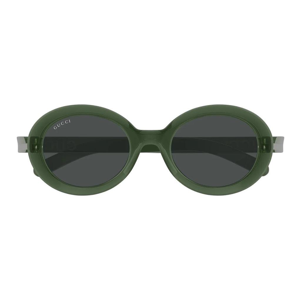 GUCCI Original Design Plastic Oval Sunglasses Women's Green