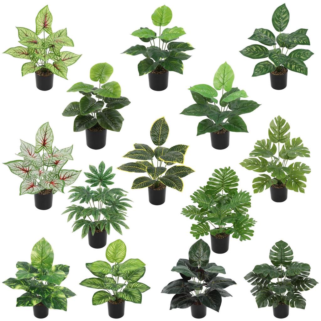 Artificial Potted Green Plant for Indoor and Outdoor Decoration - Home, Hotel, Courtyard, or Desktop Bonsai Ornament.