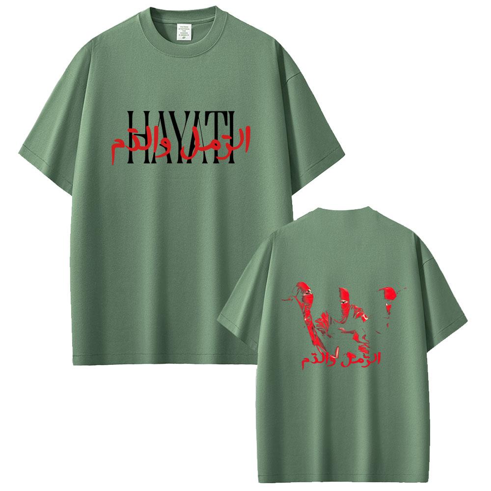 Rapper Niro HAYATI Album Graphic T Shirts Male Fashion Oversized Streetwear Men Women Casual Soft Cotton Short Sleeve Tshirt