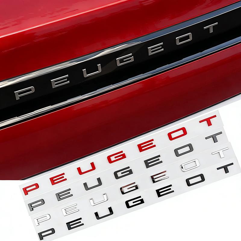 ABS Car Tail Letter Badge Sticker for Peugeot 207 208 301 306 307 107 206 308 407 508 3008 4008 5008 Rear Trunk Emblem Decals