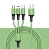 Data Cable Universal 3 in 1 Fast Charging Liquid Silicone 8-pin Micro USB