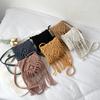 Yogodlns Bohemian Tassel Straw Bag Women Fashion Weave Handmade Crossbod Bag Summer Kintted Beach Handbag Vacation Lady Pouch