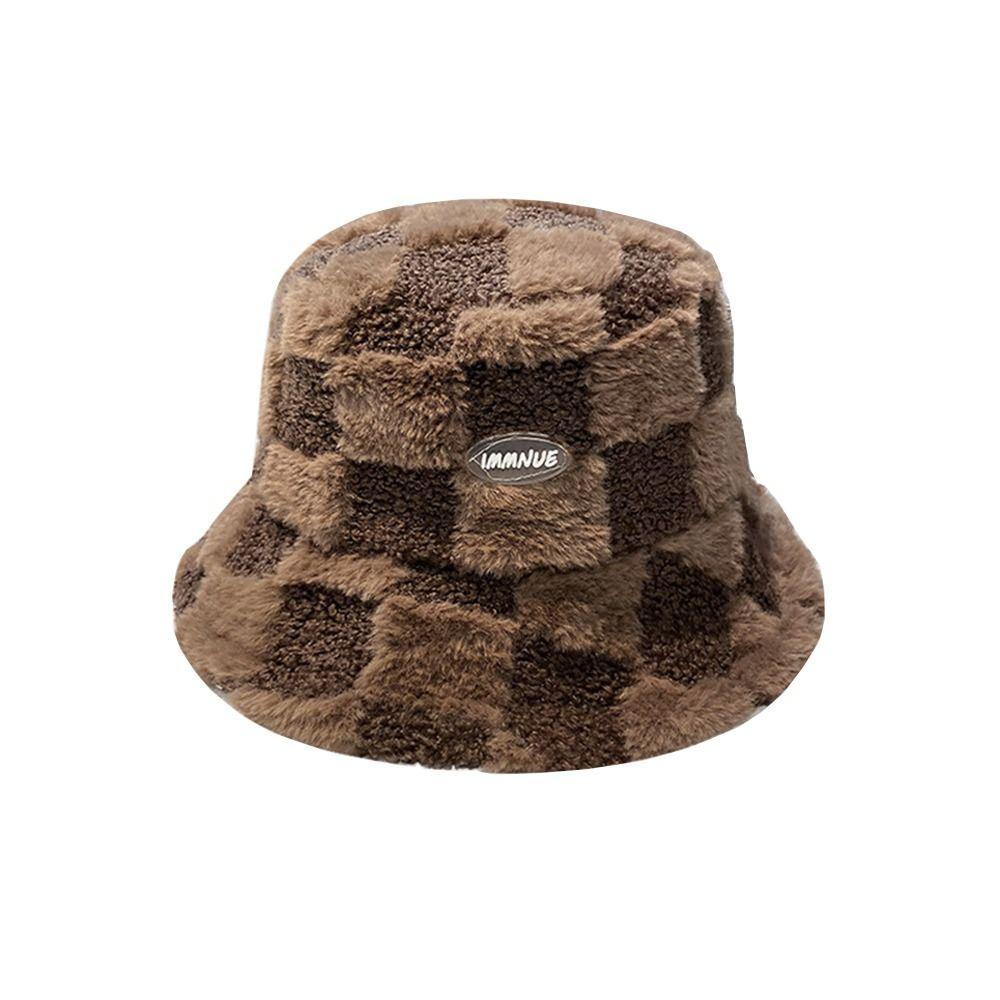 Мягкая плюшевая шляпа-панама из овечьей шерсти, осенне-зимняя шапка-бини, модная зимняя шляпа-ведро для улицы