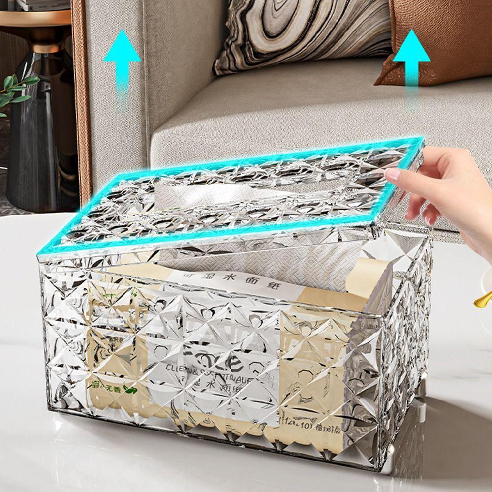 European Style Paper Towel Case Automatic Lift Paper Container Light Luxury Napkin Box Living Room