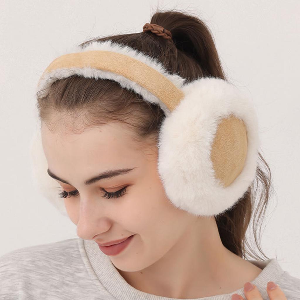 Collapsible Plush EarMuffs for Women and Kids Ear Warmer Furry Headband for Winter Christmas New Year Gifts