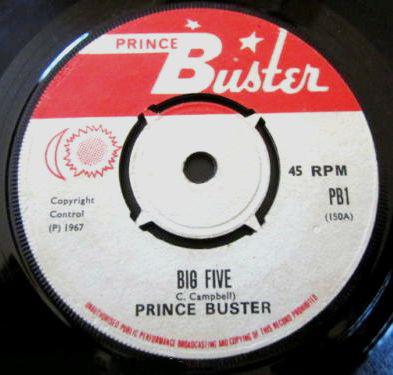 7-дюймовая пластинка PRINCE BUSTER - Big Five PB1 Prince Buster 1970 UK Регги, Ска и Даб Б/У