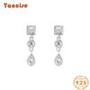 Танциз стерлингового серебра 925 пробы циркон серьги серьги-капли для женщин подарки на свадьбу