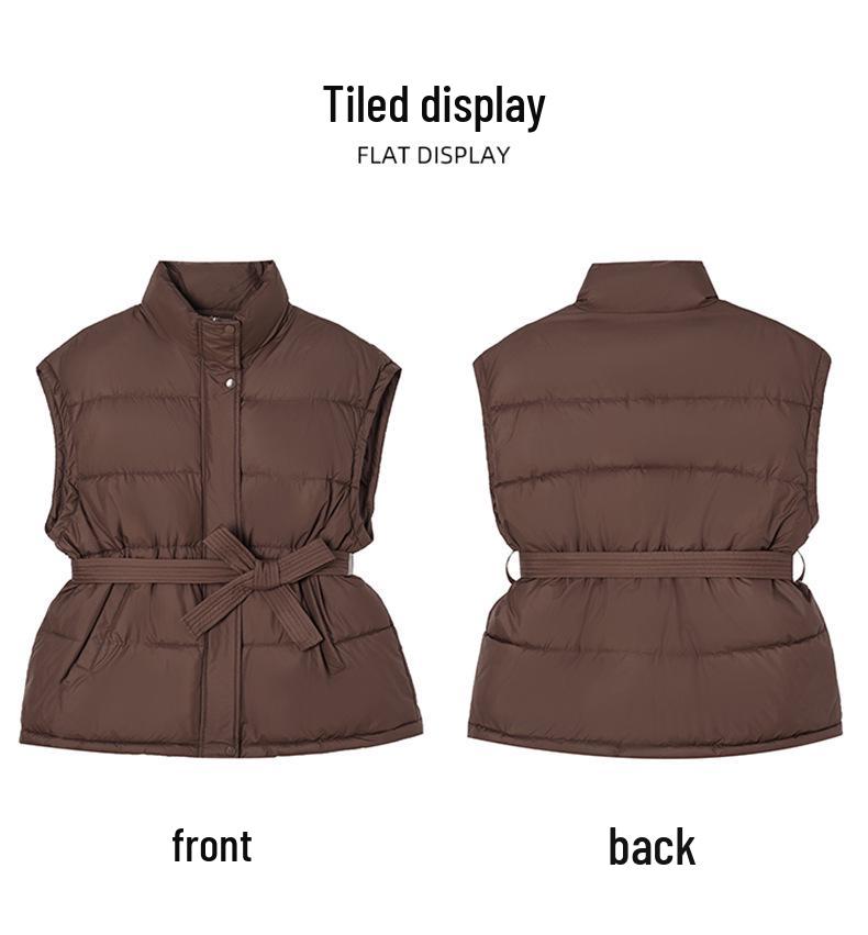 Women's Thickened Cotton Vest Gilet - Korean Style, Stand Collar, Autumn/Winter Fashion, Loose and Stylish Outerwear.