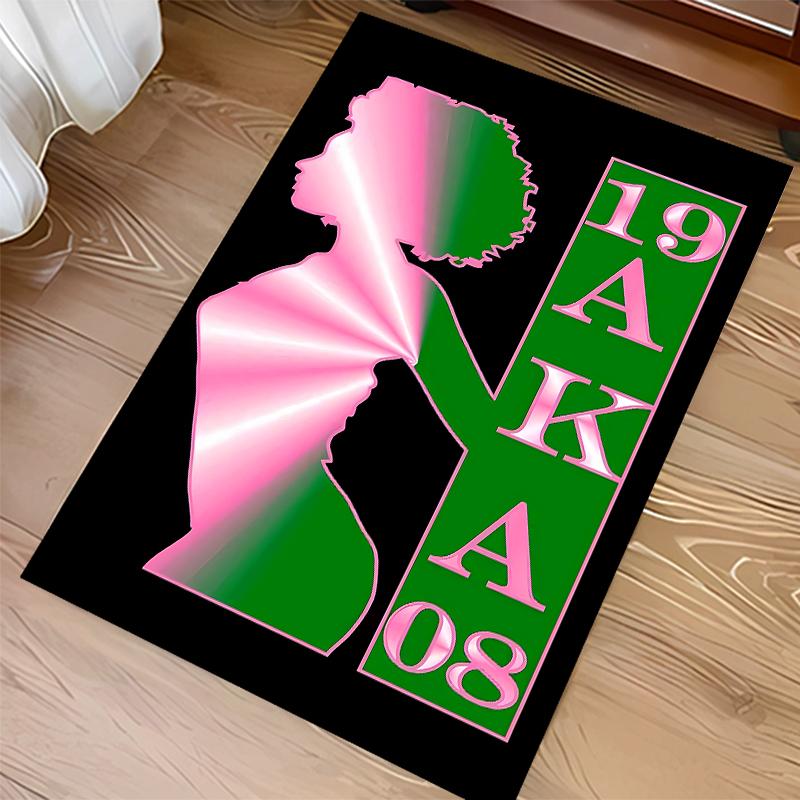 1pc AKA logo9 Print Area Rug - Soft, Washable Non-Slip Indoor Mat for Office Chairs, Living Room, Home Office Decorative Rug