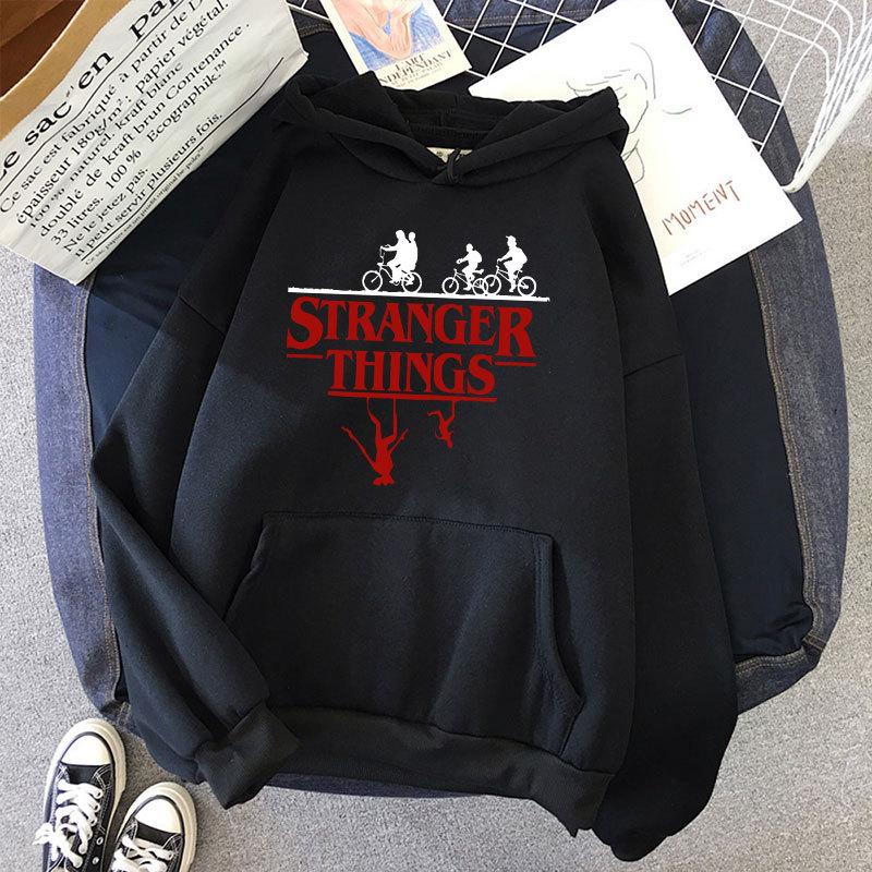 Stranger Things Stranger Things Printed Pullover Hoodie Fleece Jacket Sweater Hoodie