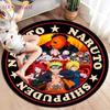 Anime Naruto Round Carpets for Living Room Rugs Soft Flannel Floor Area Rug Bedroom Carpet Mat for Children Kitchen Rug