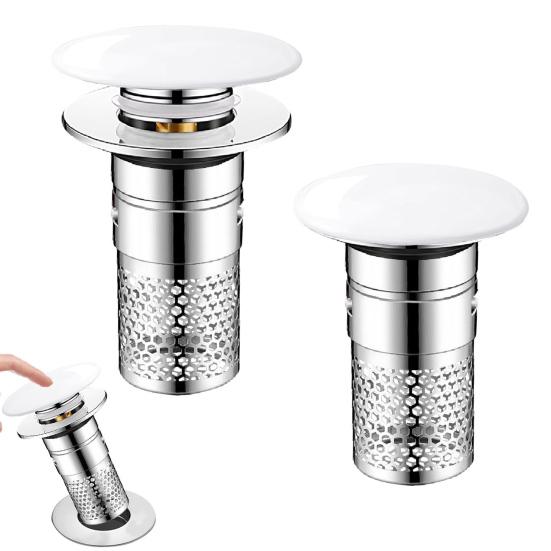 Стопор для раковины в ванной комнате Всплывающий сливной фильтр Уловитель волос и мусора Раковина