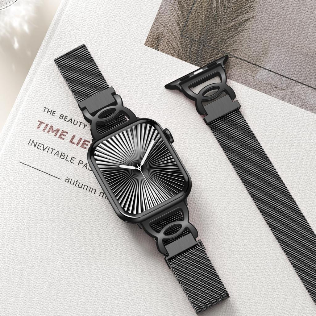 Ремешок для Apple Watch Series 10 Ultra 9 8 7 SE 6 5 4 3 2 1 46 мм 49 мм 45 мм 44 мм 42 мм Магнитная застежка Полоска из нержавеющей стали