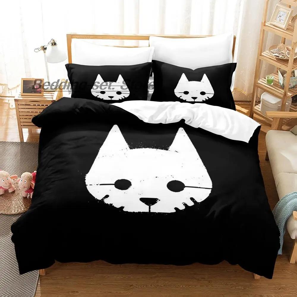 Новый игровой набор с кошкой Момо из игры Stray Постельное белье Односпальный Полуторный Двуспальный Евро-размер Кинг-сайз Кавайные Комплекты Пододеяльников для Взрослых Детей