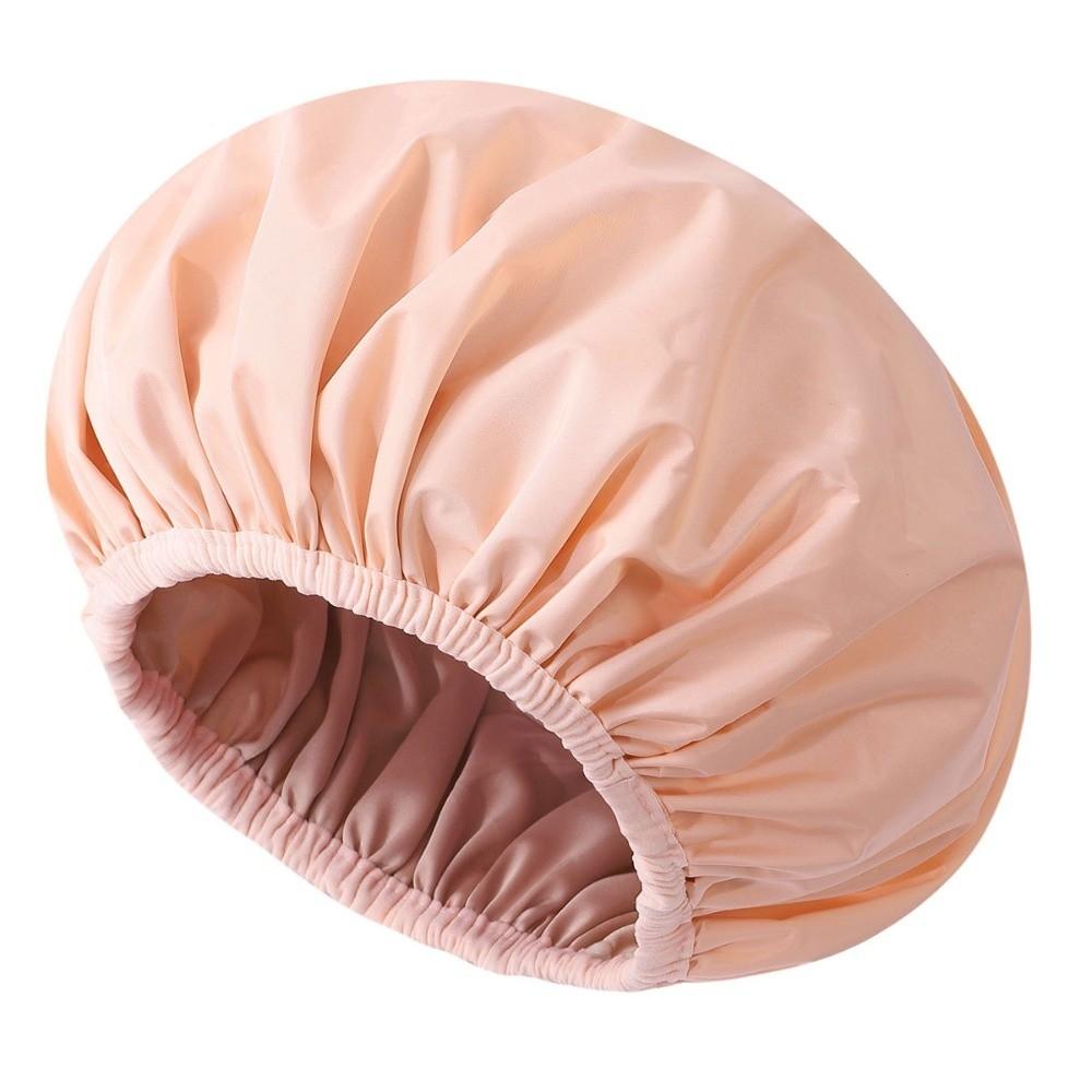 Waterproof Bath Cap Satin Lined Shower Bonnet New Bathing Hair Cover Salon Use