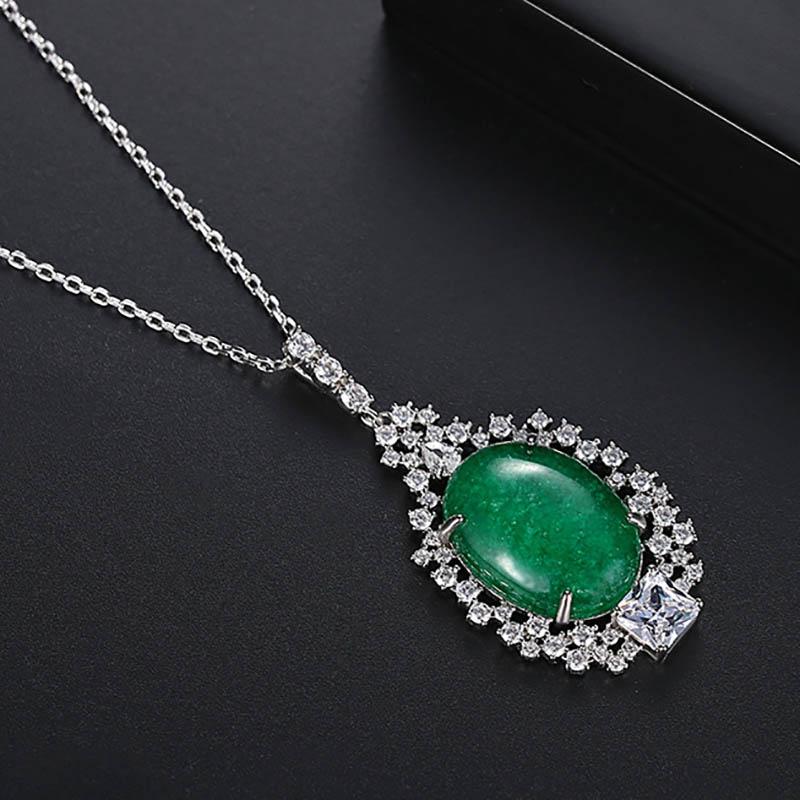 BELLA BOX Лидер продаж, классические ожерелья в форме зеленого цветка, темперамент, подвески для женщин, свадебные помолвки, женские подарки, ювелирные изделия