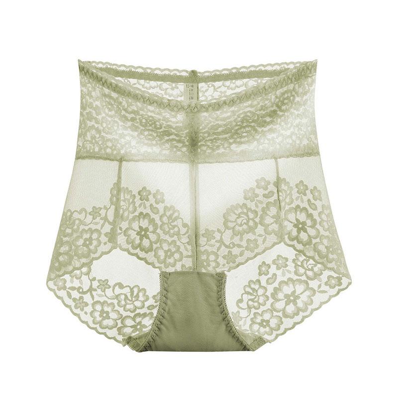 Sexy Large Underwear for Women's Ice Silk Traceless Breathable High Rise Sports Lace Panel Women's Triangle Pants