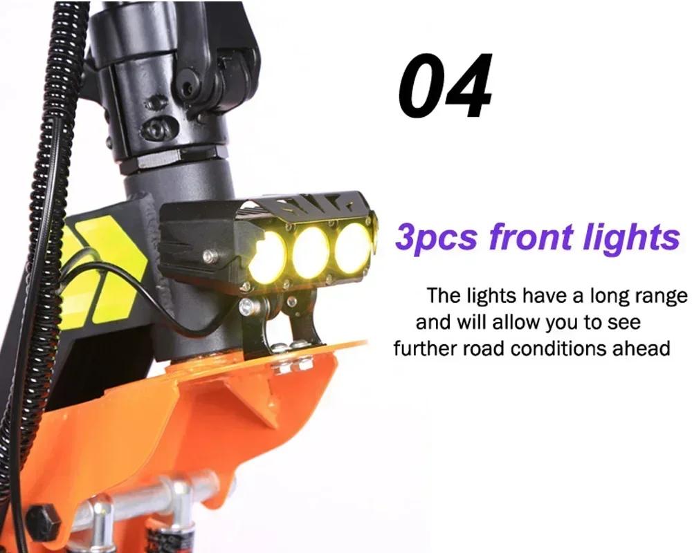 EU X5 6000W 60V 40AH Dual Motor Electric Scooter Max Speed 85km/h Hydraulic Brake Lcd Display Max Mileage 90km Foldable Escooter