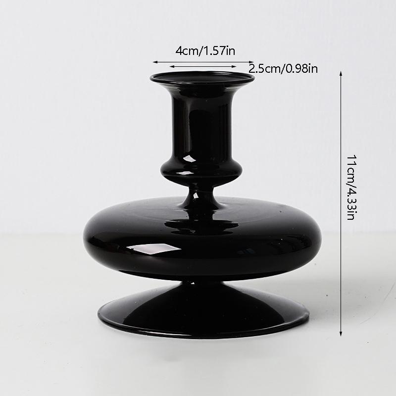 1 шт. Стеклянный подсвечник Ваза для цветов Домашний декор Стеклянный подсвечник Скандинавская ваза для цветов Поделки Винтажный романтический подсвечник