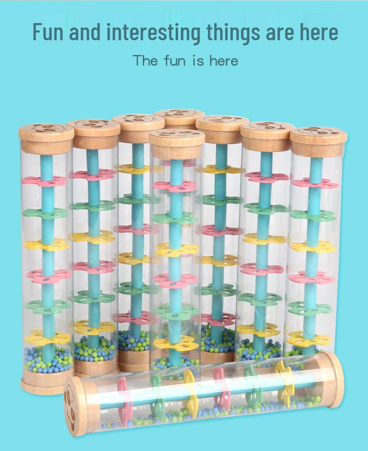 Игрушка-дождевая палка в стиле бамбука: Визуальный и слуховой инструмент раннего развития для младенцев и малышей