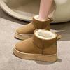 Winter Snow Boots Thick-soled Velvet Women's 2025 New Warm Pedal Cotton Shoes Non-slip Thickened Short Foreign-style Cotton Shoes
