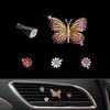 2021 New Butterfly Car Perfume Clip With Rhinestones Alloy Material Multiple Fragrances Long-lasting