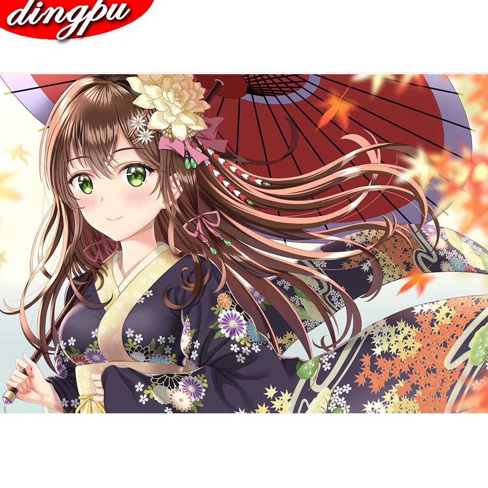 5D Diamond Painting Abstract Full Round Diamond Mosaic Cartoon Diamond Embroidery Fantasy Rhinestone Picture Decor Home