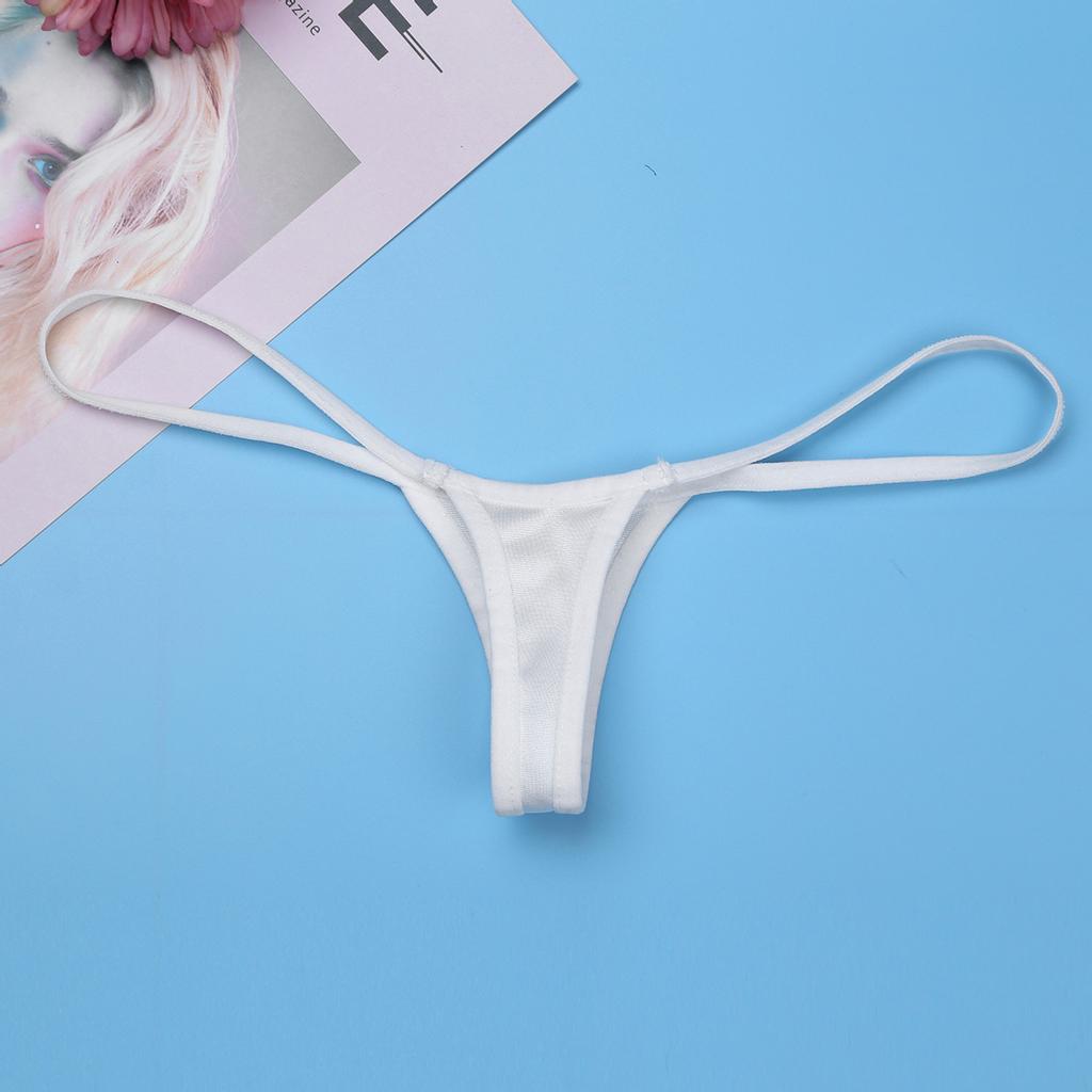 Women's Stretchy Low Rise Micro Mini G-String T-Back Thongs Bikini Lingerie Underwear