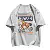 Summer Short Sleeve T-Shirt Japanese Kanji Funny Fish 100% Cotton Man Street T-shirt Harajuku Men T Shirt Men's Clothing