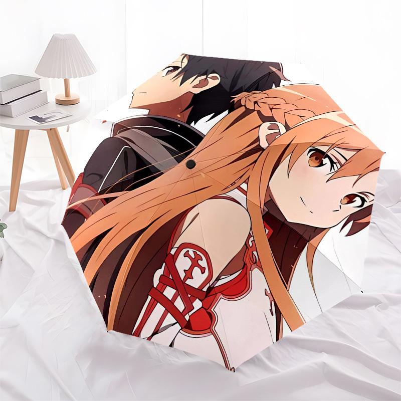 Sword Art Online Asuna- Automatic Opening and Closing, 8-rib Structure Portable Umbrella, Suitable for Men and Women in All Seasons - Perfec