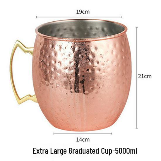 Медная кружка для Moscow Mule, нержавеющая сталь 304, чеканный дизайн, бокал для вина и коктейлей