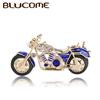 Blucome Fashion Motorcycle Brooch Gold-color Red Enamel Brooches Girls Kids Gifts Jewelry Suit Collar Sweater Accessories Pins