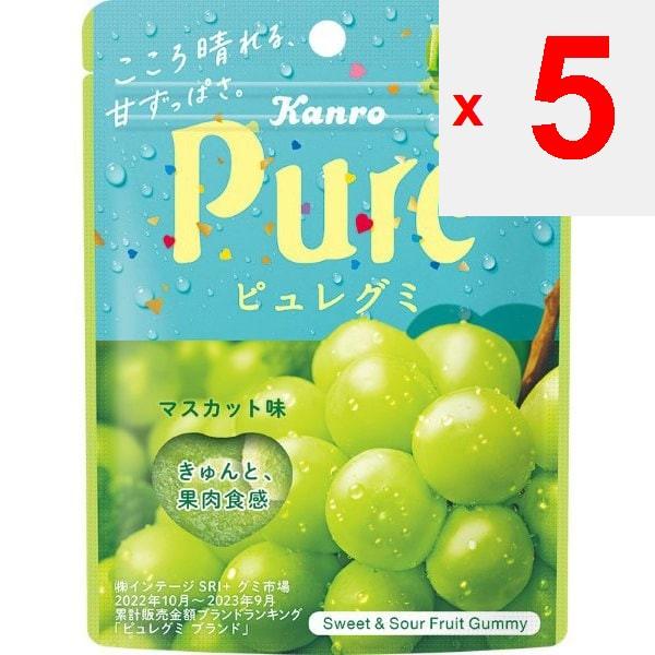 KANRO Pureed Gummy Muscat 56 гОсобенностиСладкий фруктовый вкус и стильный дизайн делают эти жевательные конфеты хитом. ХарактеристикаСладкий фруктовый вкус и стильный дизайн делают