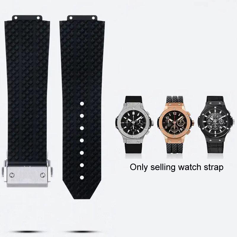 Ремешок для часов HUBLOT BIG BANG Силиконовый Водонепроницаемый Мужской ремешок для часов Браслет Аксессуары Резиновая цепочка для часов 26*19 мм