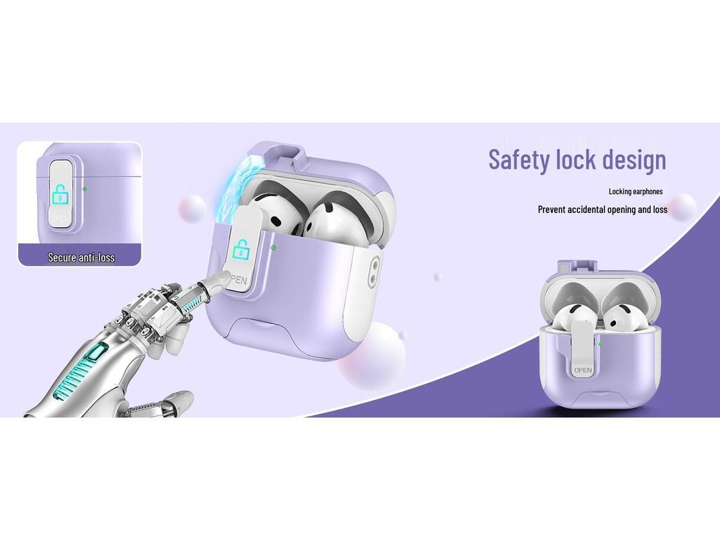 Защитный чехол для AirPods Pro 3 и 4 со выдвижной подставкой