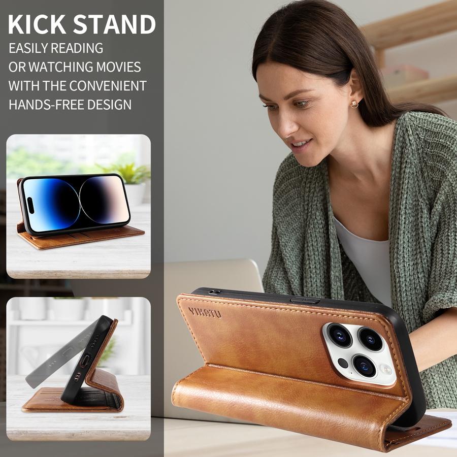 Премиальный кожаный прочный магнитный чехол для iPhone 16 Pro Max 16e 16 Plus 15 Pro 14 13 12 11 XR 7 8 Plus SE чехол-кошелек с подставкой и отделениями для карт