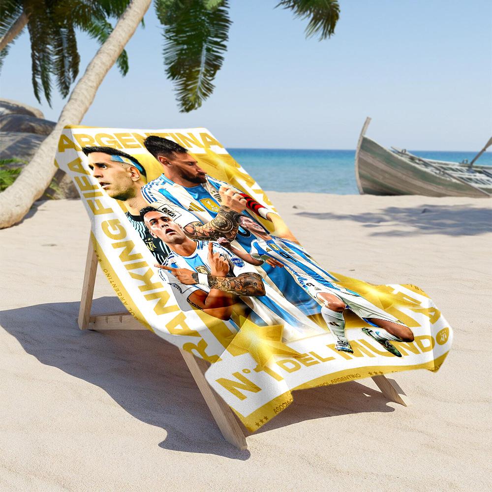 Football Team Beach Towel Quick-Dry Soft Microfiber Comfortable Lightweight
