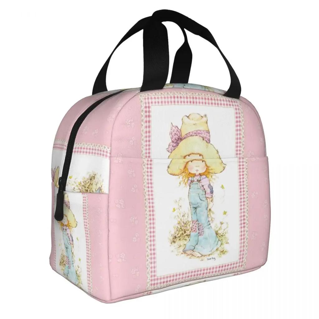 Милая Сара Кей Девушка Велосипедная Езда Ланч-боксы Аксессуары Мультфильм Деревенская Жизнь Термосумка Холодная Еда Пикник Дорожная Сумка Утепленная