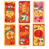 6 Pcs Chinese Style New Year Money Red Envelope Stamping Gold Lucky Money Bag  Home