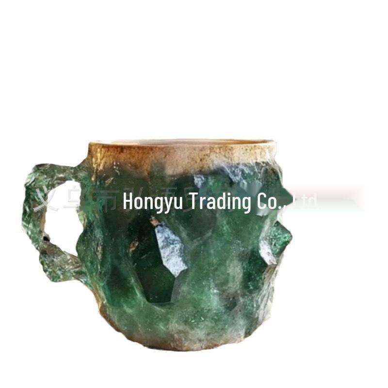2024 Elegant Translucent Mineral Resin Coffee Cup - Colorful Luxury Gift
