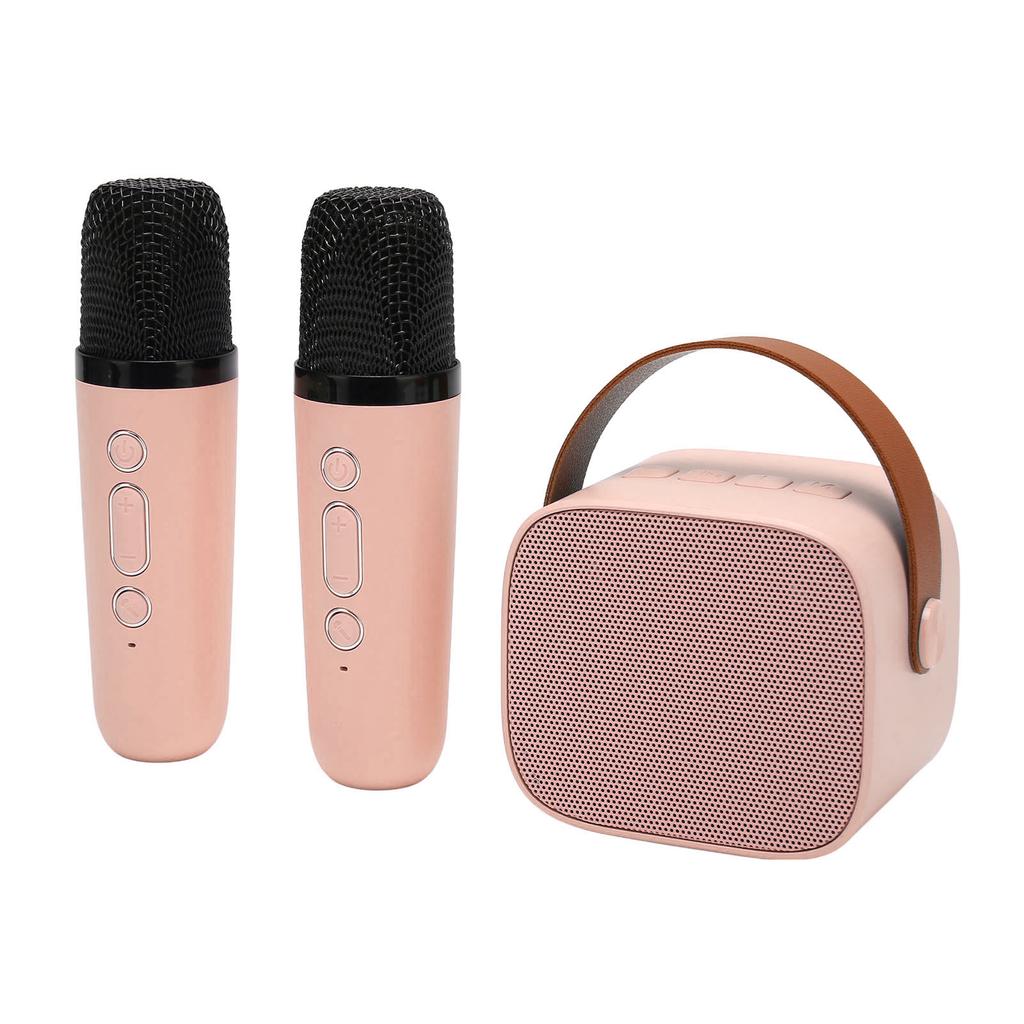 Караоке-машина, многофункциональная портативная стереосистема Bluetooth с 2 беспроводными микрофонами