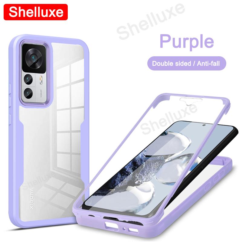 Mi12T 360 Полная защита корпуса Прозрачный чехол Shelluxe для Xiaomi Mi 12 12X 12T Pro для Xiomi Mi12 Lite Силиконовая двусторонняя крышка